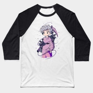 Japanese Scythe Creepy Boy 2 - Vector art illustration Baseball T-Shirt